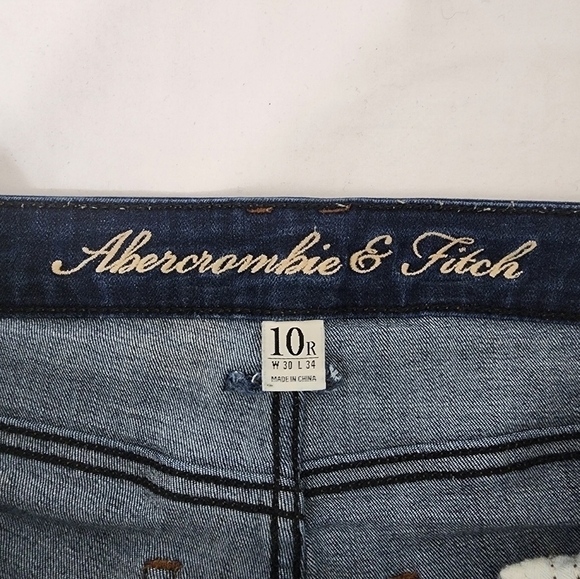 Abercrombie & Fitch Dark Wash Flare Jeans Size 10R - Picture 12 of 12